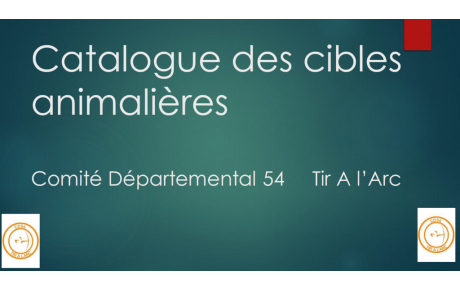 Catalogue des cibles animalières 3D